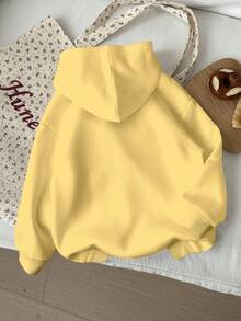 SHEIN ModeFlare 玻璃瓶裝可愛卡通小貓設計，少女休閒極簡卡通貓圖案寬鬆舒適日常穿著針織長袖衛衣，適合秋冬 - 彩色 - 查看 2