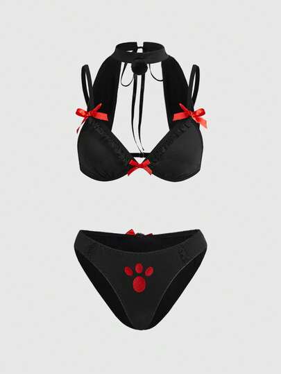 Kawaii Tenue de 3 pièces sexy de fille lapin pour le cosplay d'Halloween