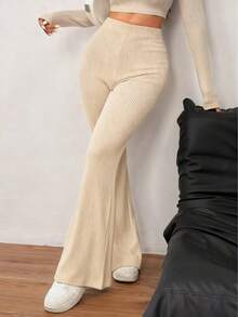 Women Pants - Beige - View 2