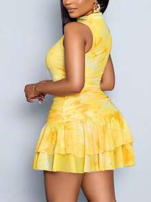 SOLERSUN 大码性感优雅女装 秋季衬衫上衣 秋季女装 冬季女装 感恩节女装 返校季服装 教师装 - 黃色 - 查看 3