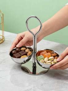 Cirelle Divided Serving Tray - Multi-Compartment Snack & Fruit Platter For Parties And Home - Multicolor - View 7