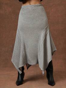 Vixey 浅灰色手帕下摆中长款卫衣裙 - 淺灰色 - 查看 2