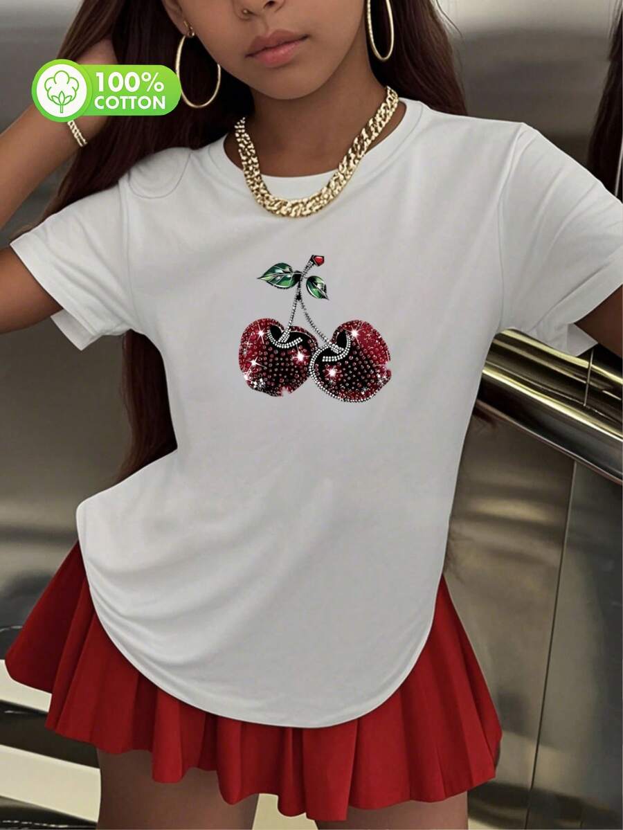 algodón puro t shirts girls clothes shirts girl clothes teen girl clothes kids clothes girls mommy and daughter matching outfit shirts for teen girls clothes graphic kpop cute tops teen girls clothes girls clothing girls shirts kpop demom hunters - Blanco - Ver 1