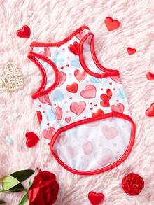 PETSIN Valentine's Day 1pc Colorful Heart Patterned Cute Pet Vest For Cats And Dogs - Multicolor - View 4