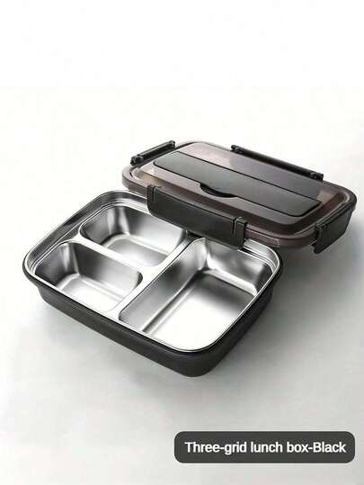 Stainless Steel Lunch Box, Large Capacity Bento Box With Compartments, Leak-Proof, Portable, Suitable For Office Worker, Students, Adults, Gift