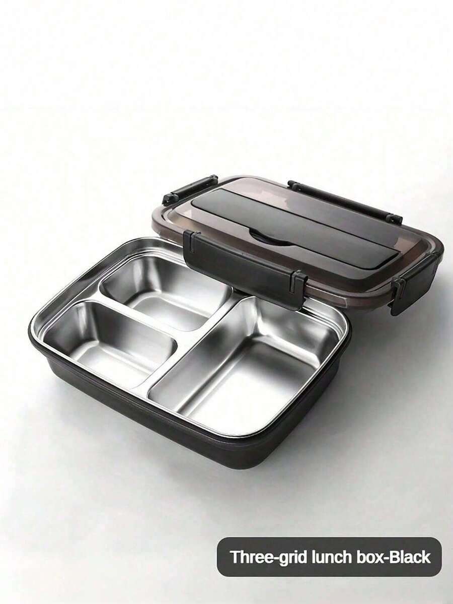 Stainless Steel Lunch Box, Large Capacity Bento Box With Compartments, Leak-Proof, Portable, Suitable For Office Worker, Students, Adults, Gift