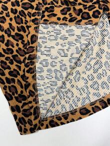 SHEIN EZwear Corduroy Letter Patch Flap Pocket Garment Bag In Fall/Winter