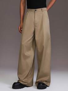 STYNVO 男士纯色休闲裤 - 卡其色 - 查看 1