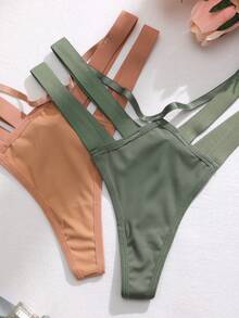 Quần lót lọt khe màu trơn 6 chiếc/gói dành cho nữ - Nhiều màu - Xem 3