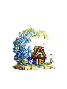 MINKOJA 1343 PCS Compatible Building Blocks Moon Flower Tree House Model Architecture Set Creative Construction Toys For Birthday Gift Collection Display - Multicolor - View 3