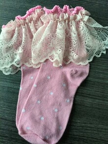 ROMWE Kawaii Calcetines de media pantorrilla con volantes lisos para mujer - Multicolor A1 - Ver 5