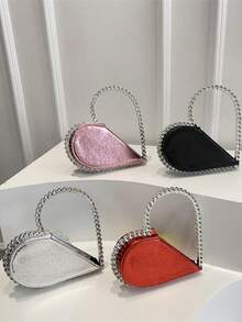 Joivida 心形晚宴包 优雅水钻手拿包 女士晚宴派对 舞会 婚礼 节日礼物 送给朋友 生日 情人节 周年纪念日 - 彩色 - 查看 8