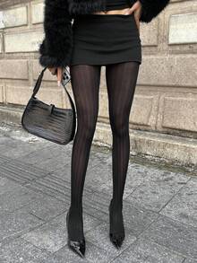 DAZY Women's Thick Thermal Lined Footless Tights, Versatile And Slimming - Black - View 6