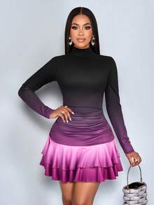 SOLERSUN 性感优雅简约春秋季女装 秋季女装 冬季女装 返校节礼服 感恩节女装 开学季服装 教师服装 - 玫紅色 - 查看 1