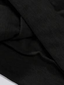 PAVTROS Ensemble deux pièces homme de style de rue populaire, style INS, avec broderie LA, serviette 2 en 1, pantalon à double taille avec fermeture éclair, et sweat-shirt à capuche. Convient pour les festivals de musique en plein air, les boîtes de nuit, les bars. Cadeau pour petit ami/mari, cadeau d'anniversaire. Ensemble noir deux pièces, pour l'hiver, doublure thermique - Noir - Voir 7