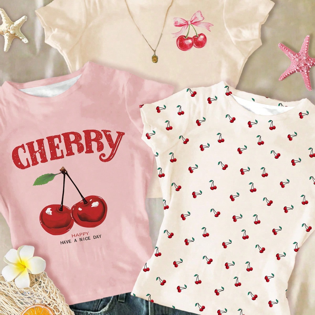 Set de 3 camisetas de manga larga de ajuste ceñido, cuello redondo, estilo casual y cómodo para niñas preadolescentes, apropiadas para el verano