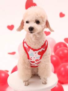 PETSIN Valentine's Day 1pc Colorful Heart Patterned Cute Pet Vest For Cats And Dogs - Multicolor - View 3