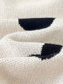 THE HAPPY LOOK 2pcs Young Girl Heart Pattern Knitted Soft Sweater And Elastic Waist Pants Set