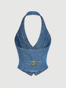 Sweetra Trang phục denim thanh lịch dành cho nữ - Rửa trung bình - Xem 5