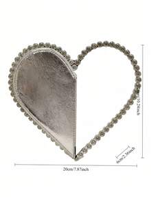 Joivida 心形晚宴包 优雅水钻手拿包 女士晚宴派对 舞会 婚礼 节日礼物 送给朋友 生日 情人节 周年纪念日 - 彩色 - 查看 4