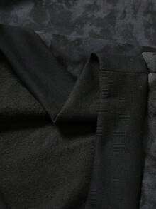 Manfinity Joysei Men's Drop Shoulder Hooded Long Sleeve Casual Sweatshirt, Autumn/Winter Chic Autumn Acid Wash Hoodie - Black - View 5