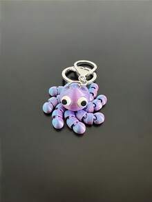 MINKOJA 1 Móc khóa hình bạch tuộc in 3D tự làm, có thể điều chỉnh tư thế, khớp nối linh hoạt, cánh tay mềm dẻo, hình động vật biển dễ thương, mặt dây chuyền, móc chìa khóa, trang trí ba lô, quà tặng sinh nhật - Nhiều màu - Xem 9