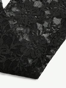 SHEIN BAE 1pair 40cm Chrysanthemum Floral Lace Gloves Halloween Accessories Winter Gloveswedding Valentine's Day