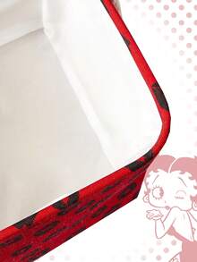 Betty Boop | ROMWE Lips & Cartoon Pattern Large Capacity Laundry Hamper/Basket - Red - View 5