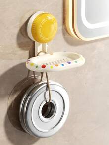 Zazumi Suction Cup Soap Dish Wall Mount Polka Dot Design No Drill Bathroom Organizer Quick Drying Drainage Strong Adhesive Waterproof Easy Clean Modern Kitchen Sink Caddy Space Saving Home Essentials - Multicolor - View 4