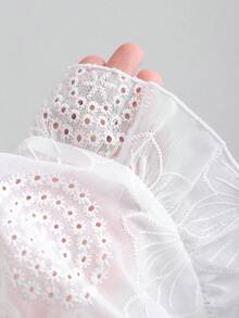 Sweetra 女士白色纹理系带无袖上衣，适合夏季度假 - 白色 - 查看 5