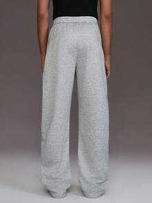 STYNVO Men's Solid Color Drawstring Waist Pockets Wide Leg Loose Casual Sweatpants  Sweats Sweats For Men - Grey - View 2