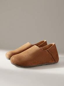 Solecia 女士休闲百搭时尚平底乐福鞋 - 棕色 - 查看 2