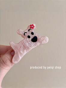 Joivida Clips para el cabello con diseño de perro de dibujos animados, sin daños, clips para flequillo, horquillas de acetato lindas y creativas, accesorios para el cabello - Multicolor - Ver 4