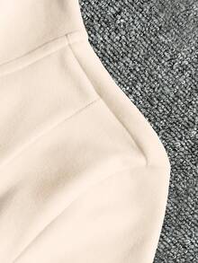 Glimmora Y2K风格杏色樱花标语印花丝绒薄外套，时尚休闲运动拉链设计女士修身长袖外套，适合户外旅行，礼品 - 彩色 - 查看 4