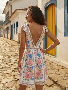 CAJUNI Floral Best Short Dress Series Tropical Vacation - Multicolor - View 2