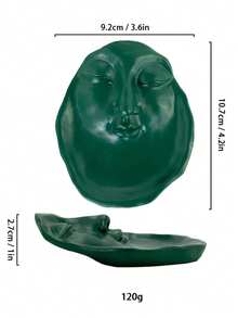 Joivida 1件创意人脸首饰碟蜡烛托盘树脂家居装饰摆件道具，可用于展示戒指、耳环、硬币