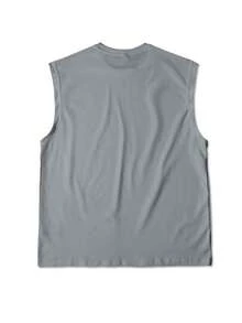 Manfinity LEGND Men's Letter Print Crew Neck Casual Loose Fit Sleeveless Tank Top - Grey - View 3