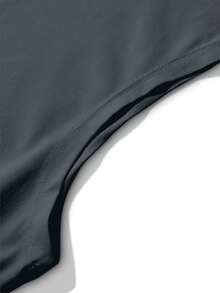 Manfinity LEGND 男士字母印花圆领休闲宽松无袖背心 - 灰色 - 查看 4