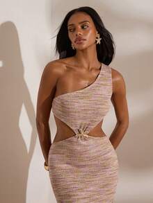 Opulessa 女士度假无袖连衣裙，腰部镂空设计，饰有金属海星，性感时尚 - 彩色 - 查看 5