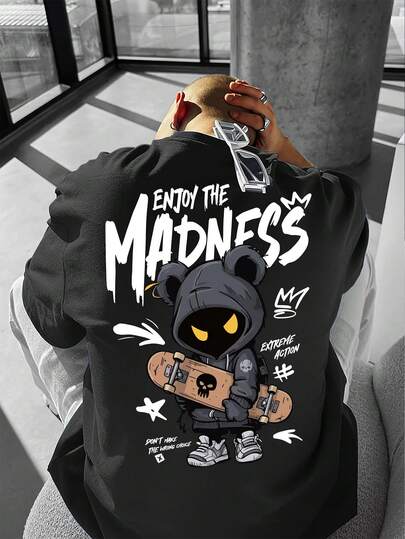 Manfinity Dauomo 休闲宽松落肩短袖T恤，夏季