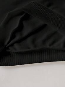 2pcs/Set Young Boys Hoodie & Cargo Pants Co-Ord Set, Black Graphic Print Pullover Sweatshirt And Camouflage Jogger Pants, Street Style Winter Outfit For Kids - Multicolor - View 7