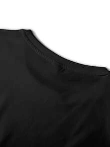 Manfinity LEGND 男士几何印花宽松圆领无袖背心 - 黑色 - 查看 5