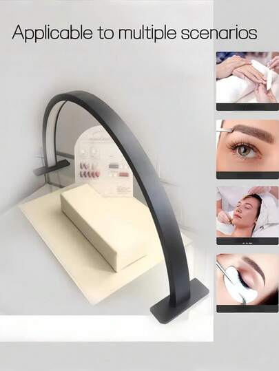 1个LED新月形美甲灯桌面美容补光灯沙龙专业护眼照明简易工作灯