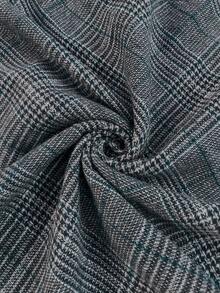 GlowEve CURVE Plus Size Women Plaid Casual Commute Versatile A-Line Skirt - Grey - View 3