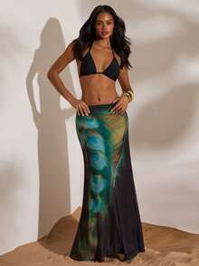 Opulessa Damen Batik-Muster Rock, modische Urlaubskleidung, Frühjahrsferien, Sommer, Valentinstag, Strandelegante Hochzeitsgast Geburtstags Casual, Urlaub, Ausgehen Top, Meerjungfrau, Boho, Ibiza, Western Stil - Verschiedenfarbig - Übersicht 5