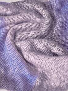 女士渐变色圆领长袖休闲套头毛衣，秋冬季 - 彩色 - 查看 6