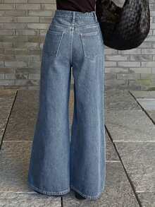 DAZY Women's Straight Leg Thermal Lined Casual Jeans, Autumn/Winter