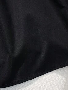 Modelyn Váy chữ A thiết kế dây cáp màu đen thời trang thanh lịch, thon gọn, dáng rộng, thường ngày, đa năng, đi làm cho nữ - màu đen - Xem 7