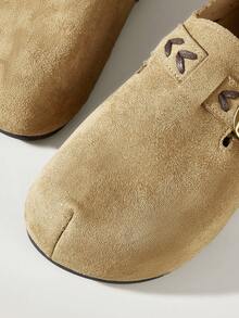 Solecia 女士休闲百搭通勤搭扣平底鞋 - 卡其色 - 查看 6