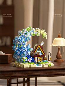 MINKOJA 1343 PCS Compatible Building Blocks Moon Flower Tree House Model Architecture Set Creative Construction Toys For Birthday Gift Collection Display - Multicolor - View 4